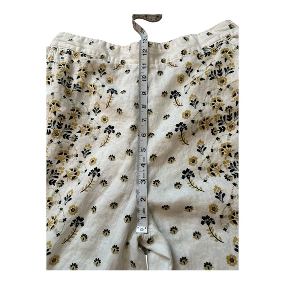 JOIE 100% LINEN CROPPED WIDE LEG BOHO STYLE PANT SIZE MEDIUM - Picture 4 of 4